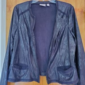 Black faux suede jacket